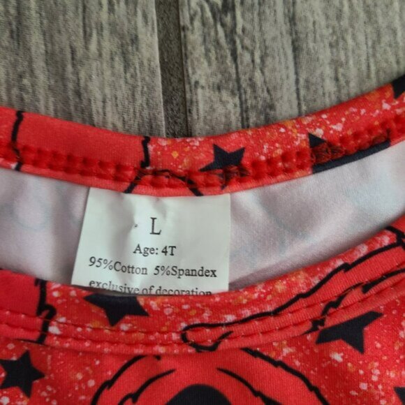 Sesame Street Elmo short sleeve buttery soft toddler dress red size 4T - Picture 5 of 7